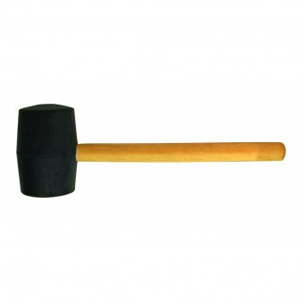 Ciocan cauciuc Topstrong 241164, cu maner din lemn, 340g foto