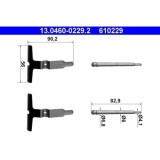 Set accesorii placute frana Ate 13046002292, parte montare : Punte spate