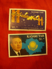 Serie Kazakstan 1993 -Presedinte Nursultan Nasarbajev1+1valori foto