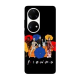 Husa compatibila cu Huawei Nova Y70 model Friends horror edition, Silicon, TPU, Viceversa, Transparent, Carcasa
