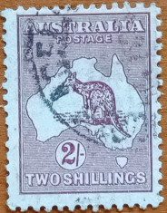AUSTRALIA(Colonie Brit) -1912 &amp;#039;&amp;#039; Val 2 Shiling-din Set Canguru -Yv. 11=100e&amp;quot; rar foto