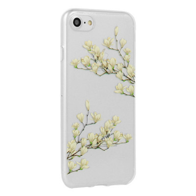 Husa de protectie TelOne, model Floral, silicon premium, pentru iPhone XS Max, Magnolie foto