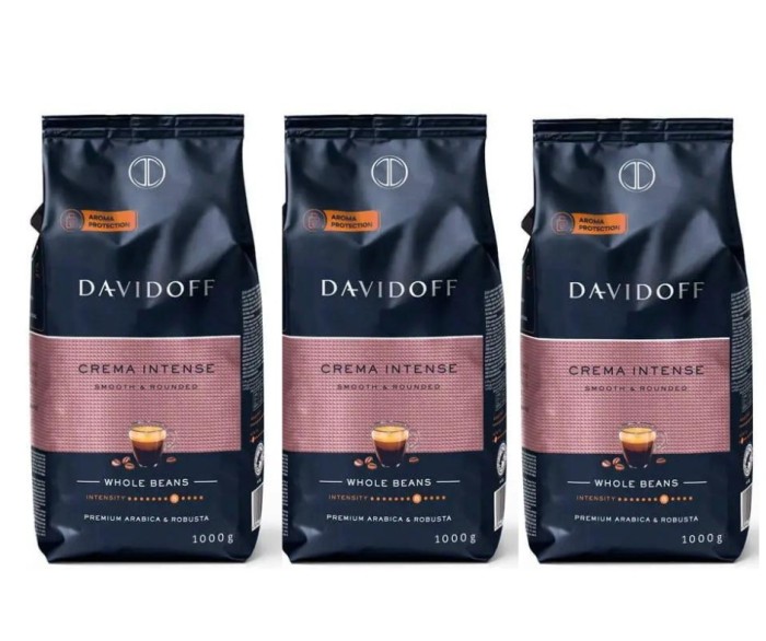 Promotie 3 x Davidoff Crema Intense, 1kg