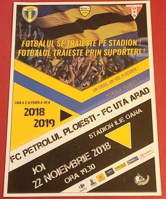 Program meci fotbal PETROLUL Ploiesti - UTA ARAD (22.11.2018) foto