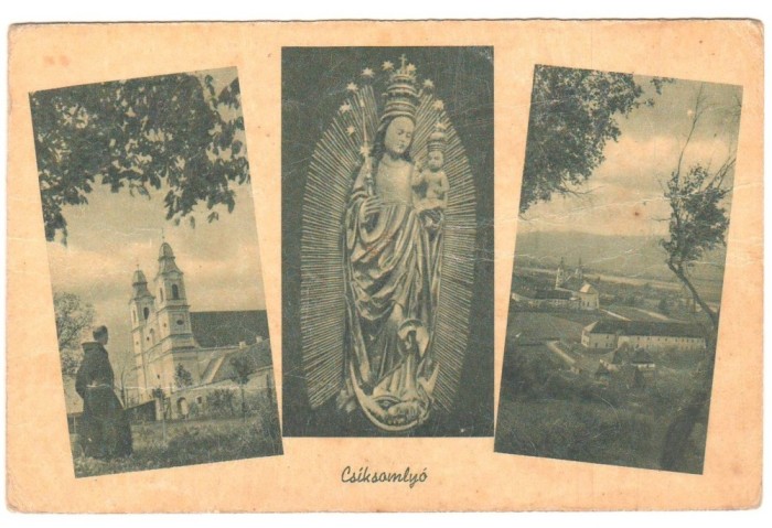 SV * Sumuleu Ciuc / Cs&iacute;ksomly&oacute; BISERICA ROMANO-CATOLICA - STATUIA FECIOAREI MARIA cu PRUNCUL IISUS