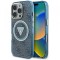 Husa MagSafe pentru Apple iPhone 16 Pro, Guess, IML Glitter 4G Circle Triangle, Albastra