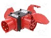Conector alimentare AC, IEC 60309, IP44, 32A, 400V AC, {{Numarul de pini}} pini, PAWBOL - B.MINI-2