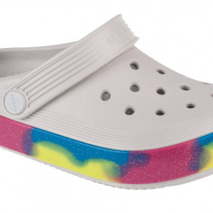 Papuci flip-flop Crocs Off Court Glitter Band Kids Clog 209714-1FS alb