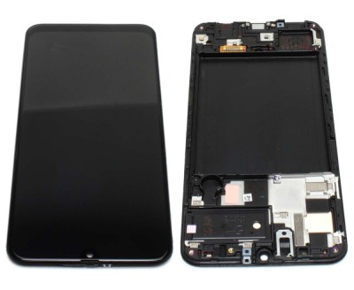 Display Samsung Galaxy A50 A505 AMOLED Service Pack Black Negru foto