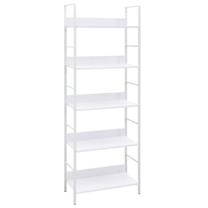 vidaXL Etajeră cărți cu 5 rafturi, alb, 60 x 27,6 x 158,5 cm, PAL