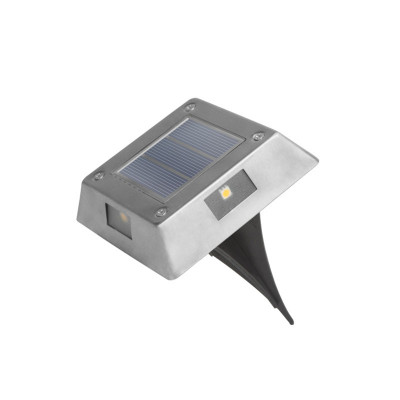 Lampa solara LED Family, 600 mAh, autonomie 8 h, 10 x 10 x 2.5 cm, metal, lumina alb rece, Argintiu foto