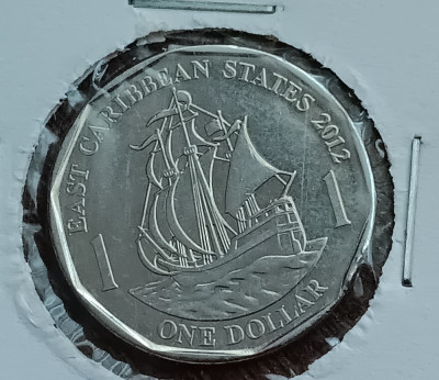 M3 C50 - Moneda foarte veche - Insulele Caraibe de Est - 1 dolar - 2012 foto