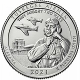 SUA - QUARTER TUSKEGEE AIRMEN , ALABAMA 2021 S - UNC / SERIA PARCURI NAT.