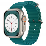 Curea pentru Apple Watch 1/2/3/4/5/6/7/8/SE/SE 2/Ultra (42/44/45/49mm) - Techsuit Watchband (W038) - Office Green