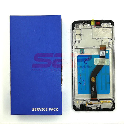 LCD+Touchscreen cu Rama Samsung Galaxy A20s / A207F BLACK original foto