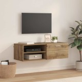 vidaXL Cabinet TV stejar artizanal 100.5 x 39 x 30 cm Lemn compozit