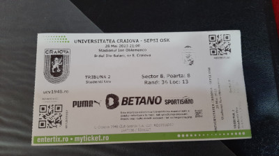 Bilet U Craiova - Sepsi Sfantu Gheorghe foto
