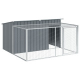 Cusca caine cu tarc antracit 197x194x110 cm otel galvanizat GartenMobel Dekor, vidaXL