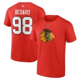 Chicago Blackhawks tricou de bărbați Connor Bedard #98 Draft 2023 Stack Logo Name &amp;amp; Number Red - 3XL