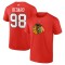 Chicago Blackhawks tricou de bărbați Connor Bedard #98 Draft 2023 Stack Logo Name &amp;amp; Number Red - M