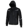 JACHETA ELASTICA CU GLUGA / NEGRU - 3XL