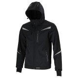 JACHETA ELASTICA CU GLUGA / NEGRU - 3XL