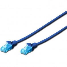 Cablu UTP Digitus Premium Patchcord Cat 5e 1m Albastru foto