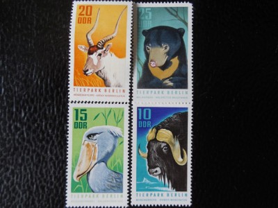 Serie timbre fauna animale zoo nestampilate Germania DDR filatelice postale foto
