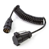 Cumpara ieftin Prelungitor spiral pentru remorcă 3 m, 7 pini, 12V, mufă tată-mamă Mar-Pol, pentru remorci, camioane, tractoare și rulote