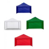 Pavilion Gradina 3x3m cu 3 Pereti Cort Pliabil Sistem Acordeon