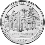 SUA - QUARTER HARPERS FERRY, W VIRGINIA 2016 D - UNC / SERIA PARCURI NAT., America de Nord