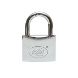 Lacat argintiu 75 mm cu 3 chei, corp metalic pentru protectie sigura
