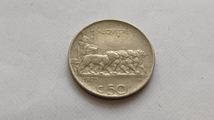 Italia- 50 centesimi, 1925