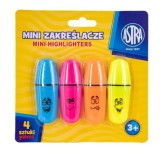 Set 4 markere pentru evidentiere Astra Multicolor