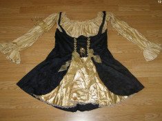 costum carnaval serbare rochie medievala pirata contesa pentru adulti marime XL foto