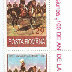 Romania, LP 1322/1993, 100 de ani Jandarmeria Rurala, pereche verticala, MNH