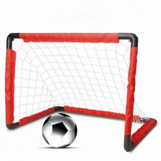 Set Poarta de Fotbal pentru Copii cu Plasa si Minge, Usor de Asamblat