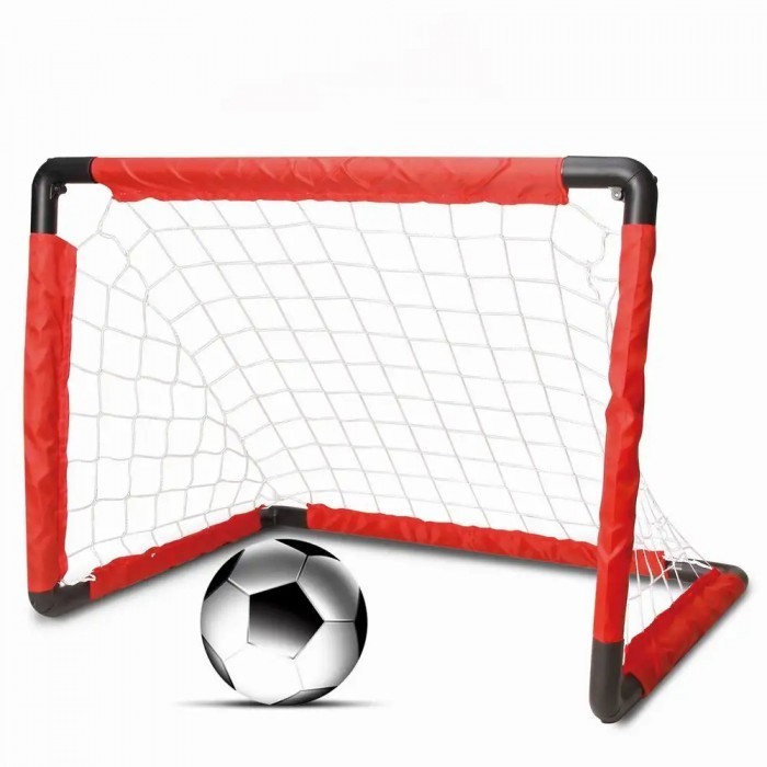Set Poarta de Fotbal pentru Copii cu Plasa si Minge, Usor de Asamblat