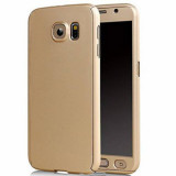 Husa protectie Samsung Galaxy S6 Gold Fullbody fata-spate folie protectie gratis