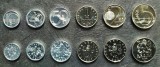 CEHIA █ SET DE MONEDE █ 10+20+50 Haleru +1+2+5 Korun █ 1997-2002 █ UNC