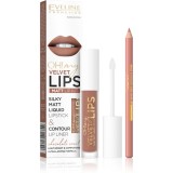 Eveline Cosmetics OH! my LIPS Velvet set &icirc;ngrijire buze 14 Choco Truffle 1 buc