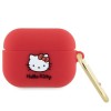 Husa pentru Apple AirPods Pro 1 - Hello Kitty Silicone 3D Kitty Head (HKAP3DKHSF) - Red