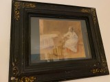 Tablou Cantec de leagan de N. Vermont, rama de stejar, pastel pe carton, Scene gen, Impresionism