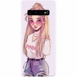 Husa silicon pentru Samsung Galaxy S10 Plus, Girl Look