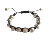 Bratara dama Argintie cu Hematit, Charm, Ajustabila 16-24cm, BR70