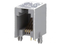Conector RJ9 Soclu cu 4 Contacte din Bronz-Fosfor Aurit THT pentru Telecomunica?ii foto