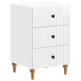 vidaXL Dulap de noapte cu sertar Alb foarte lucios 43x 41 x 66,5 cm 894099