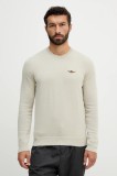 Aeronautica Militare pulover de bumbac culoarea bej, light, MA1611UL00506