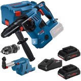 Bosch GBH 18V-28 CF - Rotopercutor SDS-Plus 3.3 J mandrina interschimbabila valiza speciala accesorii + Set 2 acumulatori si incarcator Li-Ion 18 V 4
