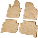 Set de 4 covorase bej cauciuc 3D stil tavita premium pentru VW Touran 1T 2003-2015, Volkswagen, Recambo